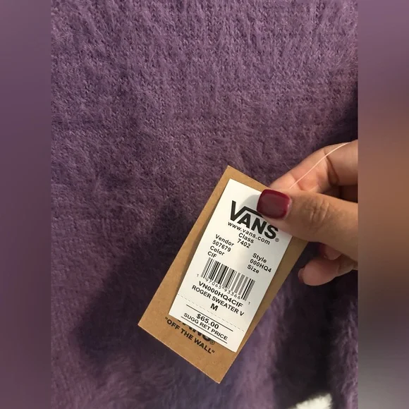 Vans Fuzzy Purple Sweater Vest - Picture 4 of 5